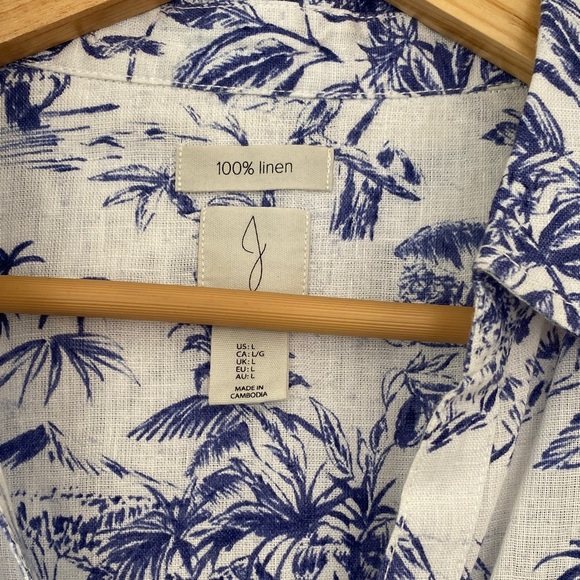 Joie Blue and White Tropical Print Blouse - Picture 2 of 6